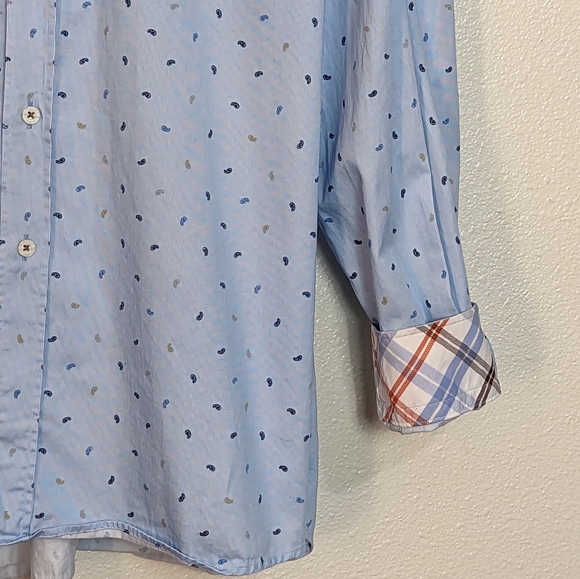 FREDRICK MARTIN Dress Shirt Men's XXL Extra Fine Cotton Business Casual Preppy - Picture 3 of 9